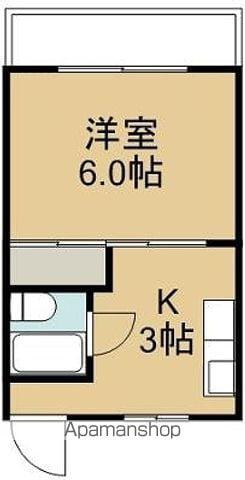 サングローリー(1K/1階)の間取り写真
