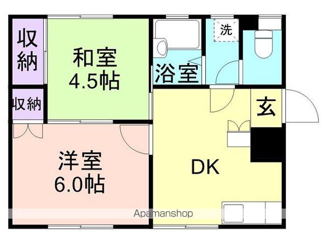 ナビオミカサ(2DK/3階)の間取り写真