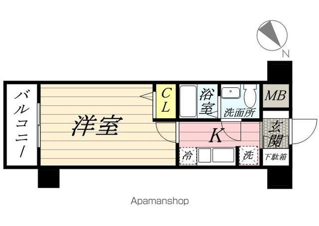 ミリオンステーションプラザ鶴見市場(1K/3階)の間取り写真