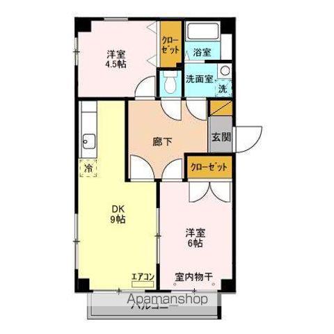 第5フェニックス(2DK/3階)の間取り写真