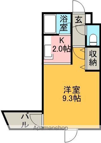 ハイコート文京台ウエスト(1K/9階)の間取り写真