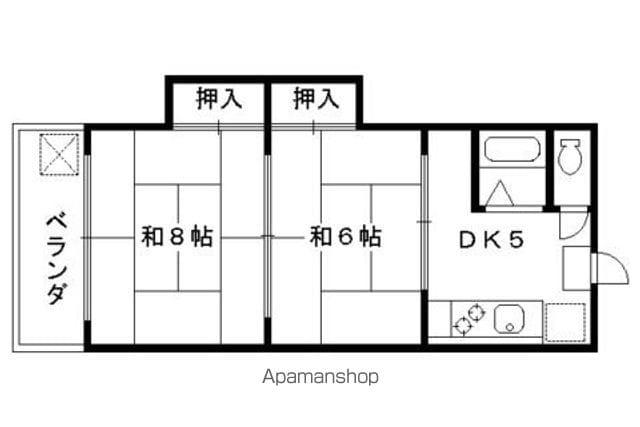 共和ビル(2K/4階)の間取り写真