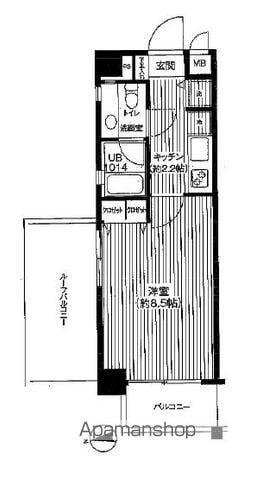 KJ新板橋(1K/5階)の間取り写真