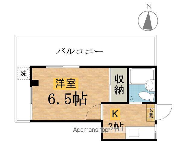 栃木屋コーポ(1K/3階)の間取り写真