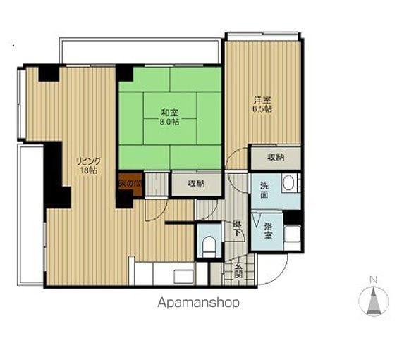 レジデンス麓山(2LDK/1階)の間取り写真