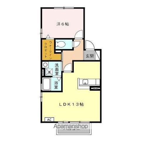 ヴェールちい(1LDK/2階)の間取り写真