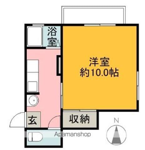 亀田ビル(1K/5階)の間取り写真