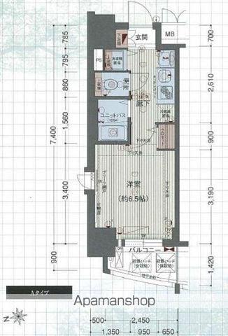 プレサンス金山グリーンパークス(ワンルーム/8階)の間取り写真