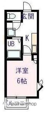 コットンハウスK(1K/1階)の間取り写真