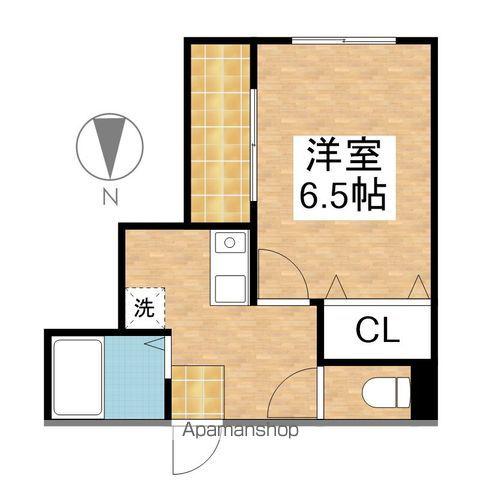 タウンハイツ天池(1K/3階)の間取り写真