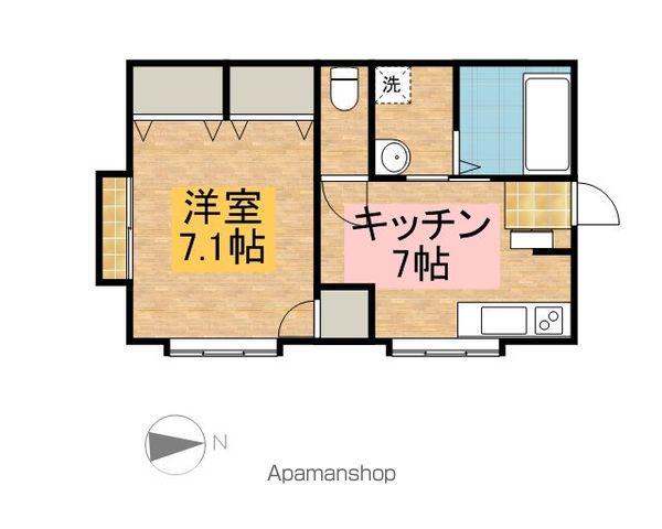 センターハイツ(1DK/1階)の間取り写真