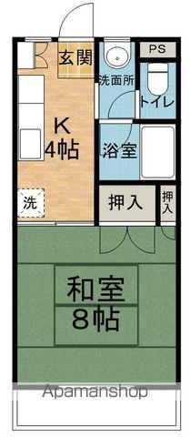 ハイツ柏原(1K/2階)の間取り写真