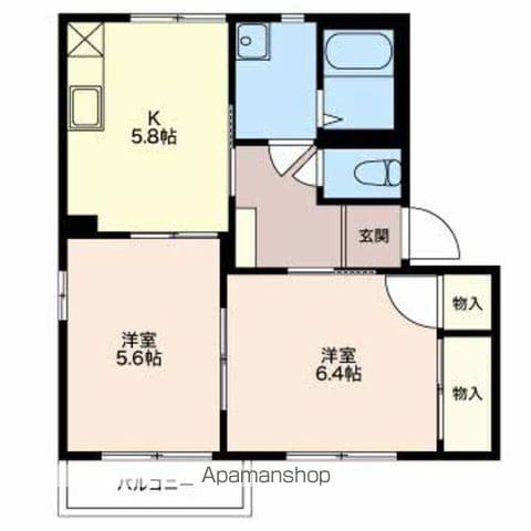 タウン・プレミール(2K/2階)の間取り写真