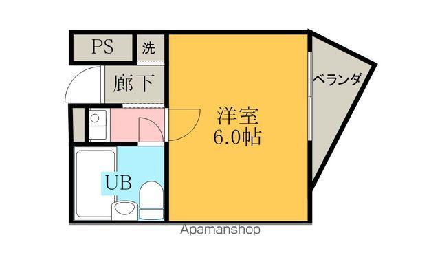 ベルトピア並松(1K/2階)の間取り写真