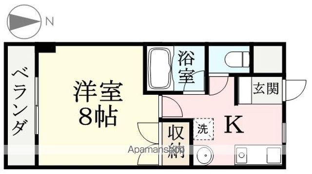 グリーンピア花月(1K/3階)の間取り写真