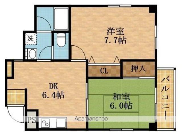 土居マンション(2DK/3階)の間取り写真