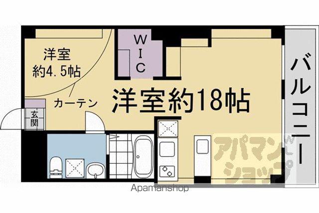 ロイヤルコート嵯峨(1LDK/3階)の間取り写真