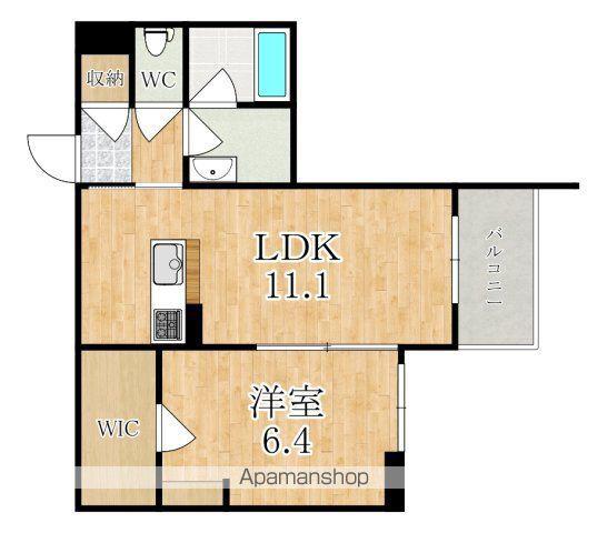 SHAMAISON FUJIMOTOⅡシャーメゾン フジモ(1LDK/1階)の間取り写真