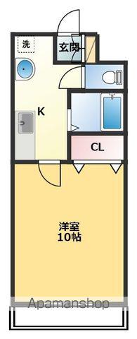 ププレ21(1K/1階)の間取り写真