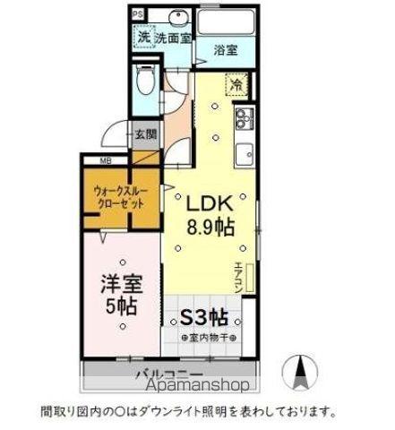 シャルート(1LDK/2階)の間取り写真