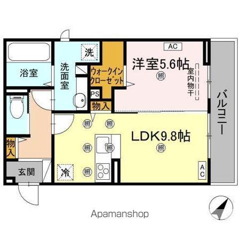 リエートパーク(1LDK/2階)の間取り写真