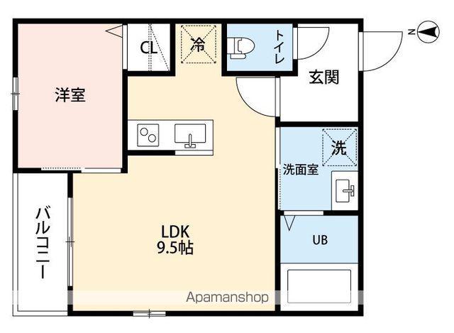 CRASTINE東味鋺3丁目(1LDK/3階)の間取り写真