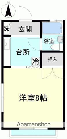 ハイツハピネ(1K/2階)の間取り写真