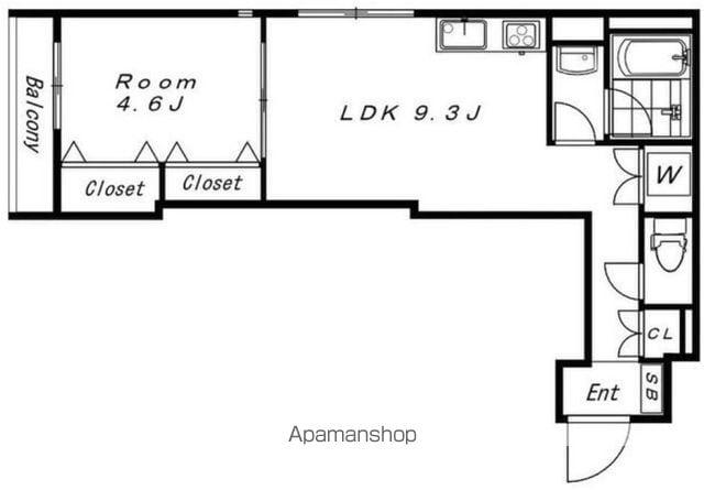アルテミシア(1LDK/1階)の間取り写真