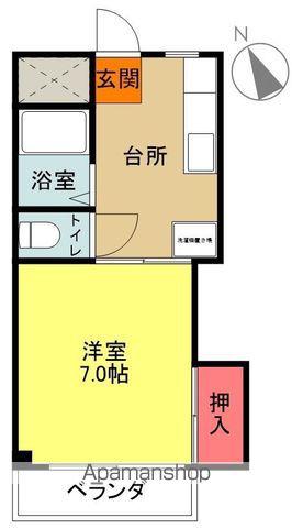 みまやコーポ(1K/2階)の間取り写真