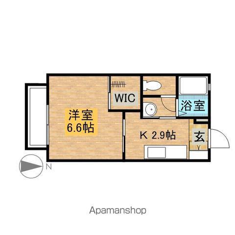 リバティ新白岡A(1K/1階)の間取り写真