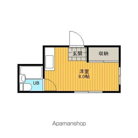 シエロ東林間(ワンルーム/2階)の間取り写真