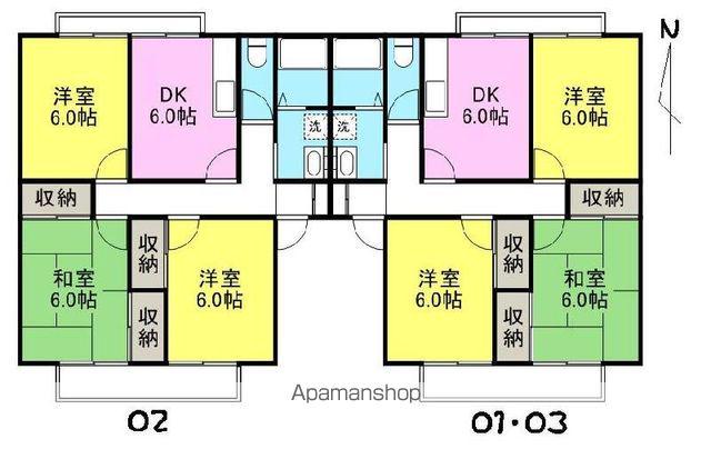 メゾンベールI(3DK/1階)の間取り写真