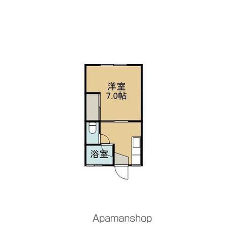 武道島ねむの木ハイツ(1K/2階)の間取り写真