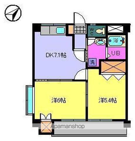 シースカイ(2DK/2階)の間取り写真