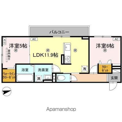 エムフルージュ(2LDK/3階)の間取り写真