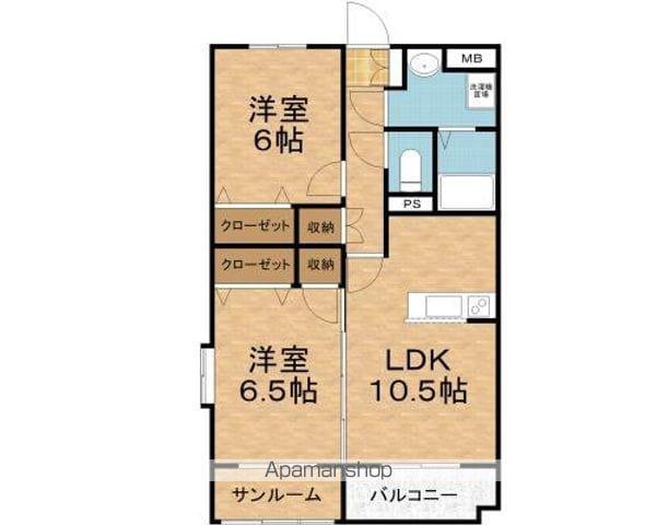 コモド360(2LDK/2階)の間取り写真