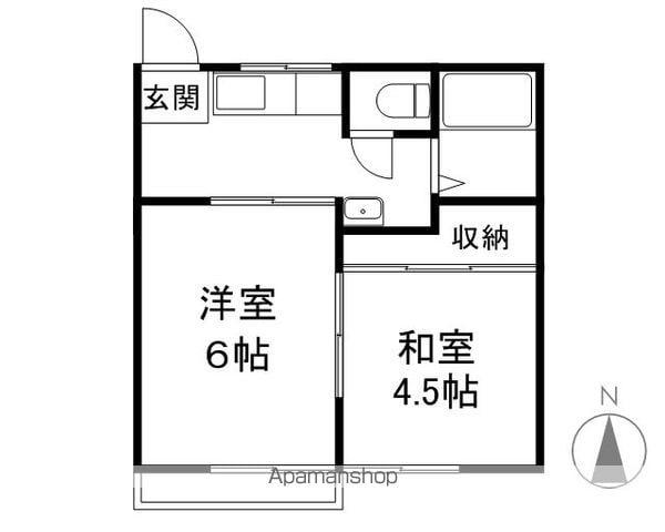 パナハイツ司(2K/2階)の間取り写真