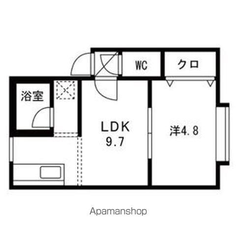 メゾンコンフォート(1LDK/2階)の間取り写真