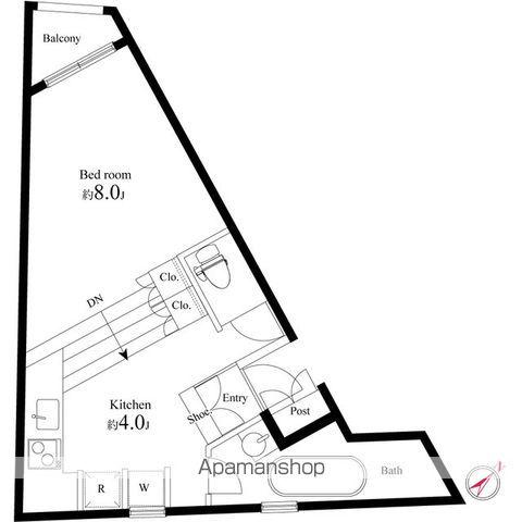 メイプル新中野(ワンルーム/2階)の間取り写真