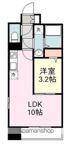 サンライズ本町(1LDK/8階)の間取り写真