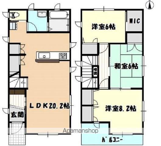 遠州鉄道 助信駅 徒歩11分 2階建 築20年(3LDK)の間取り写真