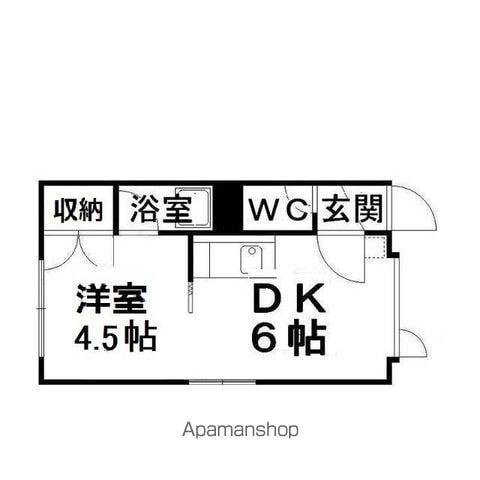 ヴェラハウス(1DK/1階)の間取り写真