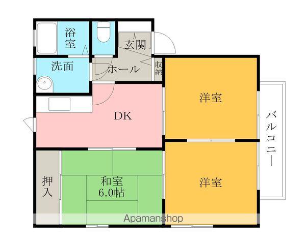 セントラルハイツ(3DK/1階)の間取り写真