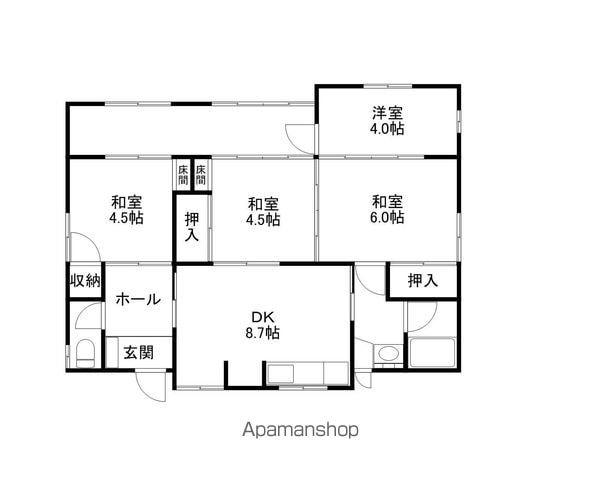 近江鉄道本線 水口城南駅 徒歩6分 1階建 築58年(4DK)の間取り写真