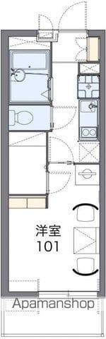 レオパレス瓦町(1K/1階)の間取り写真