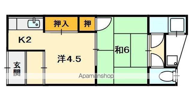 伴ハイツ(2K/2階)の間取り写真