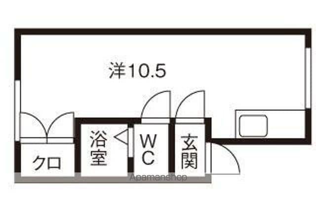 マクセル2/100(ワンルーム/2階)の間取り写真