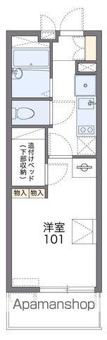 レオパレスエターナルⅠ(1K/2階)の間取り写真