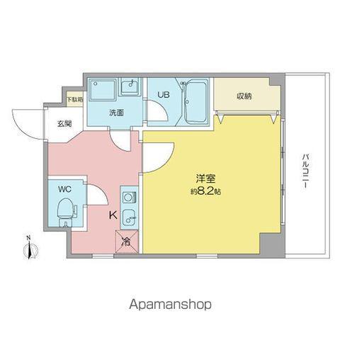 カーサ千種 A(1K/4階)の間取り写真