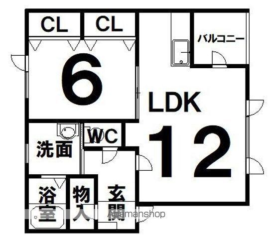 メイプルコート(1LDK/1階)の間取り写真